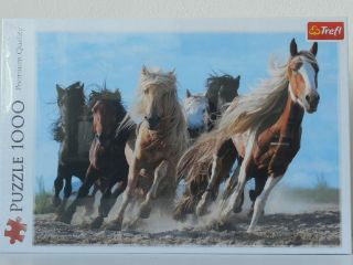Obrázek z Puzzle cválající koně 1000 dílků 63,3x48cm 